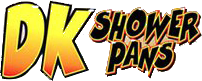 A black background with yellow and red letters.